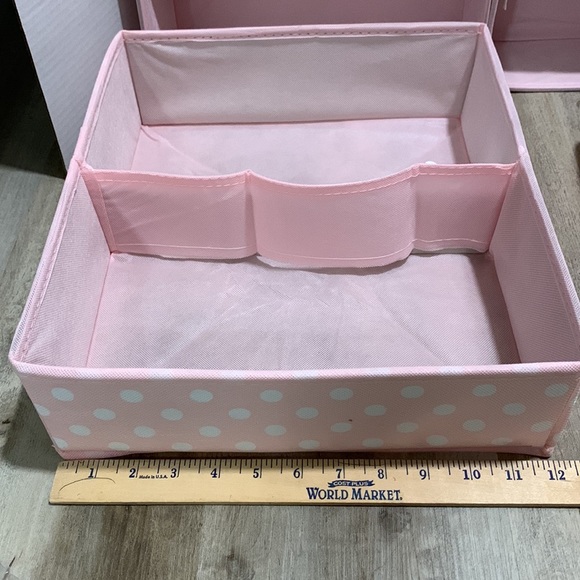 MDesign Organizers - Dresser Drawer and Closet Storage Bins - Fabric pack of 4 - Picture 2 of 5